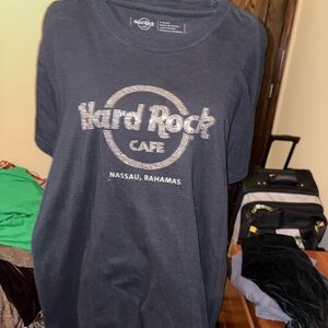 Hard Rock Cafe Charcoal Tee with Nassau Print